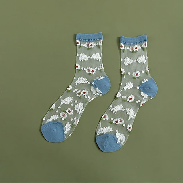 Chaussettes Fines en Patchwork Respirantes pour Femmes