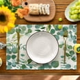 thumbnail image 3 of Sm:)e Eucalyptus Leaves Placemats for Spring Summer Set of 4, 12 x 18 Inch, 3 of 8
