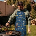 thumbnail image 4 of Cartoon Construction Vehicles Traffic Cones Apron-Garden Aprons for Women with Pockets-Cotton Linen Waterproof Kitchen Cooking Gardening Aprons Adjustable for Kitchen,Cooking,BBQ and Salon 33x27 Inch, 4 of 7