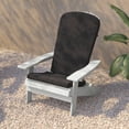 thumbnail image 4 of BizChair Set of 2 All-Weather Poly Resin Indoor/Outdoor Folding Adirondack Chairs in White with Gray Cushions for Deck, Porch, and Patio, 4 of 15