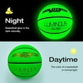 thumbnail image 2 of Basketball Glow in The Dark, Cool Glowing Indoor Outdoor Luminous Leather Basketball Size 5, 6, 7 for Men Women Boys Girls(with Pump), 2 of 7