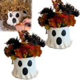 thumbnail image 1 of Cubo fantasma más lindo, 1/2 pieza de maceta fantasma de Halloween, lindos cubos de resina para golosinas de Halloween, decoración espeluznante para el hogar de Halloween, cubos fantasma de Halloween, 1 of 7