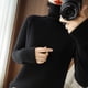 thumbnail image 3 of Suéteres de mujer de otoño e invierno, cuello alto, manga larga, corte ajustado, liso, básicos, de punto, camisas cálidas, jerseys de alta elasticidad, 3 of 5