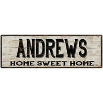 ANDREWS Rustic Home Sweet Home Sign Gift 6x18 Metal Decor 106180084206