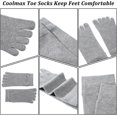 thumbnail image 6 of Toe Socks for Men and Women, 4 Pairs of Cotton, 6 of 7