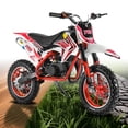 thumbnail image 3 of 49cc Kids Dirt Bike Gas Powered, 2-Stroke Mini Motorcycle Up to 25 Mph, Front & Rear Disc Brakes, 10" Off-Road Tires, Hydraulic Shock, 3 of 7