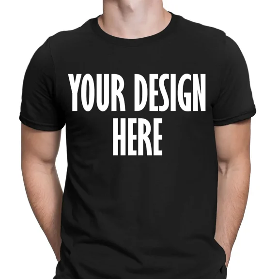 100% cotton tshirts men tee Personalised Custom Your Design Here Birthday Gift Novelty Mens T-Shirts