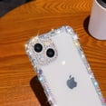 thumbnail image 5 of Glitter Bling Sparkling Diamond Crystal Soft Compatible with iPhone Case for Women Girls (White,iPhone 14 Pro Max), 5 of 6