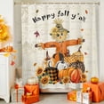 thumbnail image 4 of Shower Curtain 72"W x 96"L Happy Fall Y'all Scarecrows Pumpkins Fabric Shower Curtains Set with Hooks Water Repellent Bathroom Curtains Machine Washable Bathroom Accessories, 4 of 6