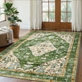 thumbnail image 3 of Lahome Decor 5'x7' Area Rug for Living Room,Machine Washable Non Slip Inside Floor Mat,Vintage Rug,Low Pile Lightweight Vintage Rug for Bedroom Dining Room Office Farmhouse,Green, 3 of 9