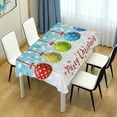 thumbnail image 7 of SKYSONIC Christmas Balls Tablecloth Waterproof Washable Polyester Square Table Cover Durable Tablecloth for Kitchen Dining Table Party Decor (54 X 72 Inch), 7 of 7
