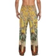 thumbnail image 3 of Flower Oil Painting Men's Pajama Pants Lightweight Sleepwear Bottom Lounge Pants, 3 of 6