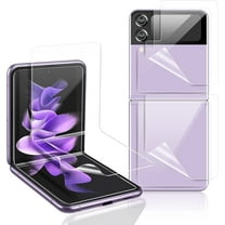 [2 Sets] Allytech Galaxy Z Flip 3 Screen Protector, HD Clarity Full Coverage Soft Film Bubble Free Anti-scratch Case Friendly Soft Screen Protector for Samsung Galaxy Z Flip 3, Clear