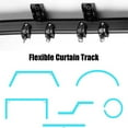 thumbnail image 6 of Bendable Ceiling Curved Curtain Track, Flexible Ceiling Curtain Mount Soft Windows Curved Track for Curtain Rail with Track Curtain System Bed Curtains, Ceiling Track (Black, 5 Meter/ 16.4 Feet), 6 of 7