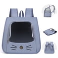 thumbnail image 7 of Pet Handheld Backpack Carrier, 2 in 1 Foldable Cats Carrier, Traveler Breathable Transparent Carrier, Lightweight Comfort for Small Dogs Cats Outdoor Hiking Vet Visits Travel, 7 of 7