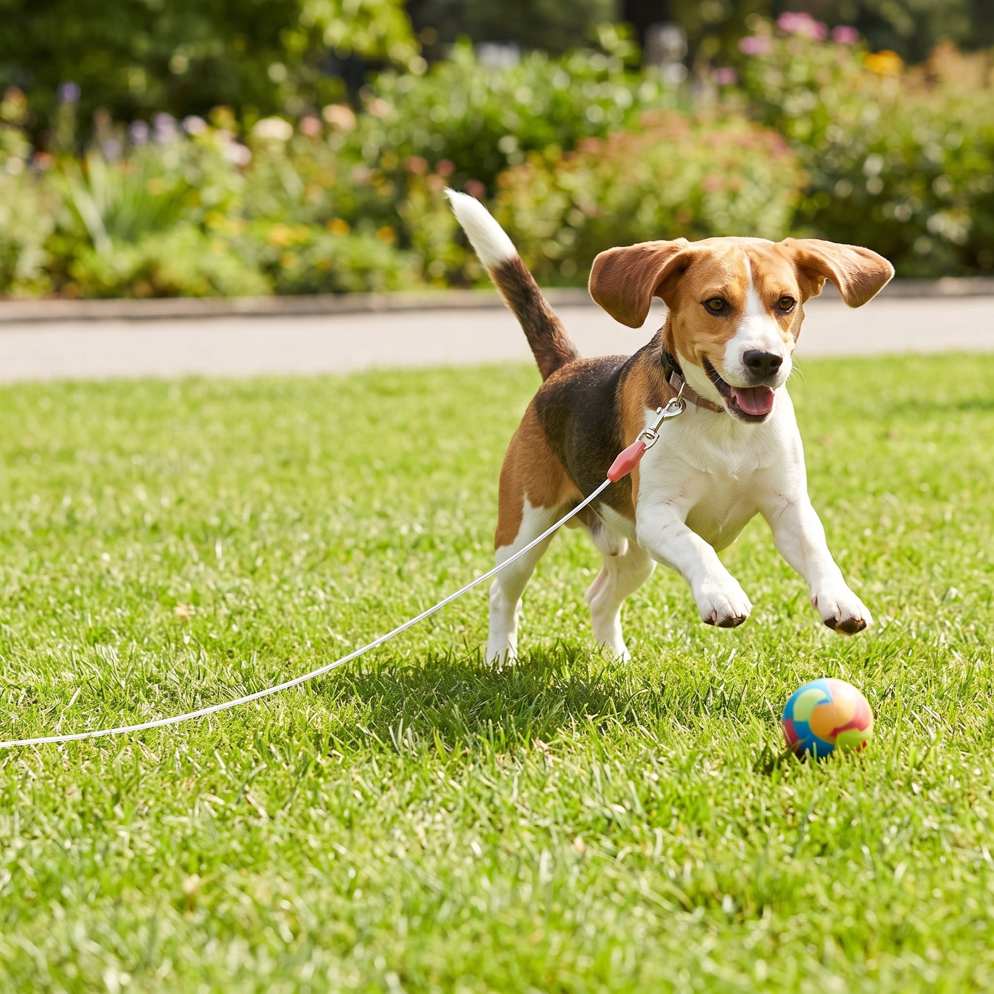 (3 pack) Vibrant Life Reflective Vinyl-Covered Tie-Out Cable for Dogs, S, 25'