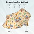 thumbnail image 2 of Yiaed Happy Summer With Gnome Print Reflective Stripe Bucket Hat Unisex Funny Outdoor Fisherman Cap Beach Sun Hat, 2 of 5