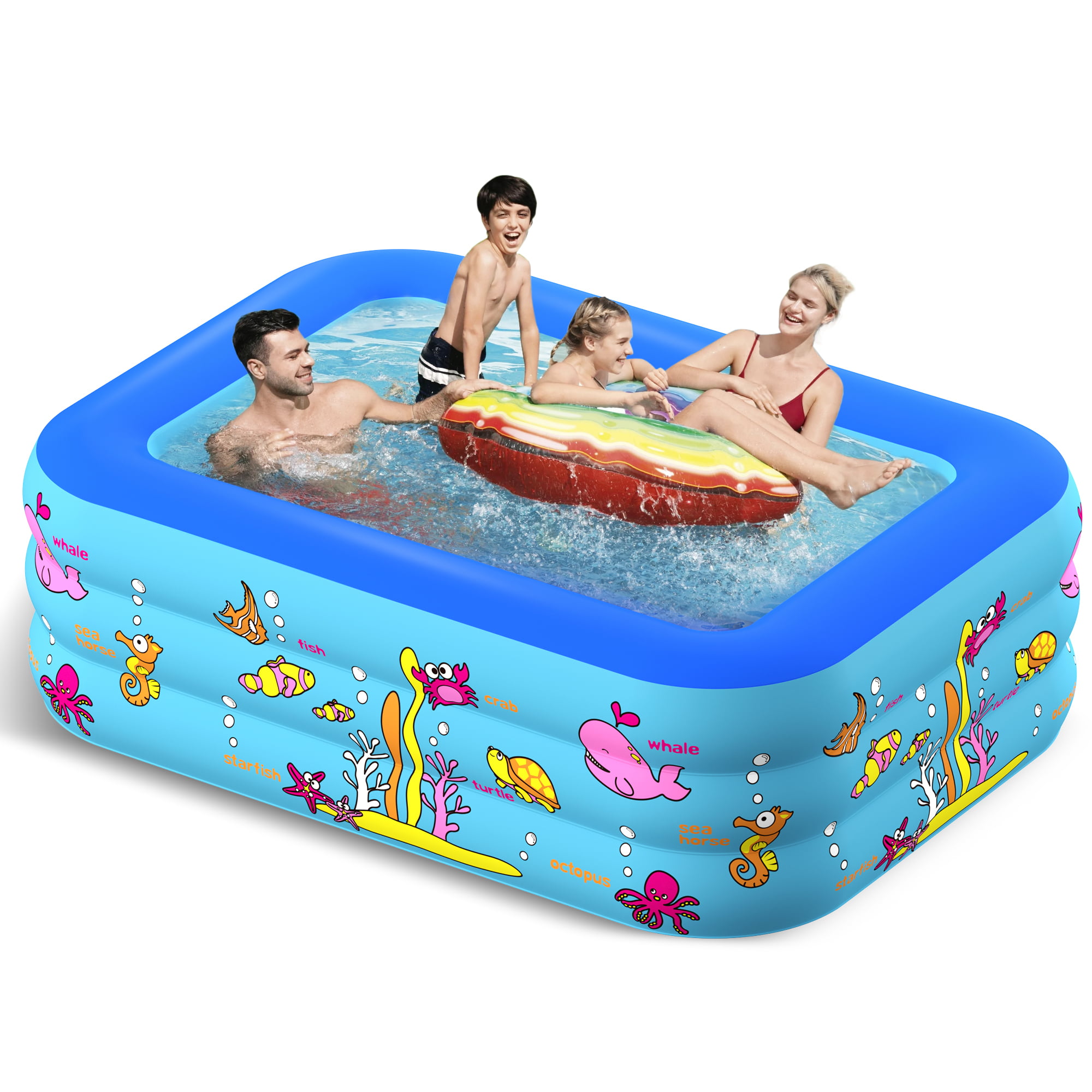 Pool Float Raft PVC Inflatable Floating Row Inflatable Game Floating Row Inflatable Beer ping Pong Table Water Toy for Children Adults Sea Party