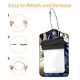 thumbnail image 2 of Flower Square PU Leather Luggage Tags - 2 Pack with Privacy Cover and Stainless Steel Ring - Suitable for Travel, Backpack, Handbag - Suitcase Tags, Travel Tag, 2 of 7