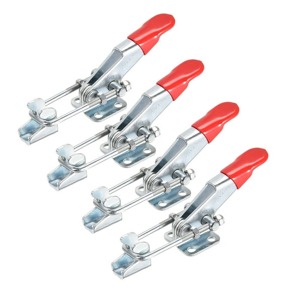 Unique Bargains 396 lbs Adjustable Latch Galvanized Iron U Bolt Quick Release Toggle Clamp, 4 Pcs