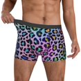thumbnail image 2 of Kdxio Men's Boxer Briefs with Rainbow Animal Skin Print - Comfortable and Breathable Underwear for Everyday Wear, 2 of 7