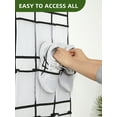 thumbnail image 2 of Over The Door Shoe Organizer Hanging Shoe Rack 2 Pack with 24 Mesh Large Pockets White, 2 of 7