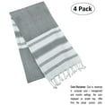 thumbnail image 2 of GLAMBURG Peshtemal Turkish Towel 100% Cotton Beach Towels Oversized 36x71 Set of 4, Cotton Beach Towels for Adults, Soft Durable Absorbent Extra Large Bath Sheet Hammam Towel - Charcoal Grey, 2 of 9