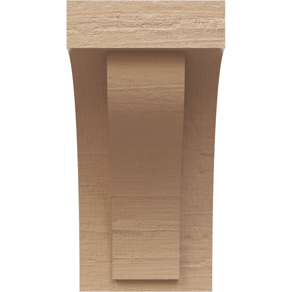 4"W x 4"D x 8"H Wide Helena Rough Cedar Woodgrain TimberThane Corbel, Primed Tan