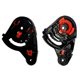 thumbnail image 4 of licencia de engranaje para casco de motocicleta / de escudo de trinquete, base de engranaje de visera práctica de plástico para motocicleta negro y rojo Yotijar Trinquete de placa de engranaje, 4 of 5