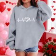 thumbnail image 5 of BaoFuBaoMei Hoodies for Boys Girls Valentines Heart Long Cuffed Sleeve Sweatshirt Tops Fleece Lined Loose Hooded Fall Outfits for School Party Classroom Celebration, 5 of 8