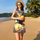 thumbnail image 3 of Fotbe Golden Sky Bald Eagle Vestido de Verano sin Mangas para Mujer – Vestido Midi Línea A, Estilo Camiseta Floral, Vestido Playero Casual y Fluido, 3 of 7