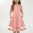 thumbnail image 2 of AUNVITO Girls Elegant Dresses Sleeveless Round Neck A-line Party Dance Graduation Mesh Dress, 2 of 8