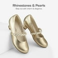 thumbnail image 4 of DREAM PAIRS Girls Dress Shoes Low Heels for Little Big Girl Mary Jane Shoes with Pearl Rhinestones Flower Girl Pumps Princess Wedding Party, 4 of 7