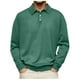 thumbnail image 1 of Blusa y camisa de manga larga con cuello vuelto para hombre, informal, de color liso, con botones, de terciopelo alemán, blusa de manga larga con cuello vuelto, camisa para hombre, tops de poliéster p, 1 of 5