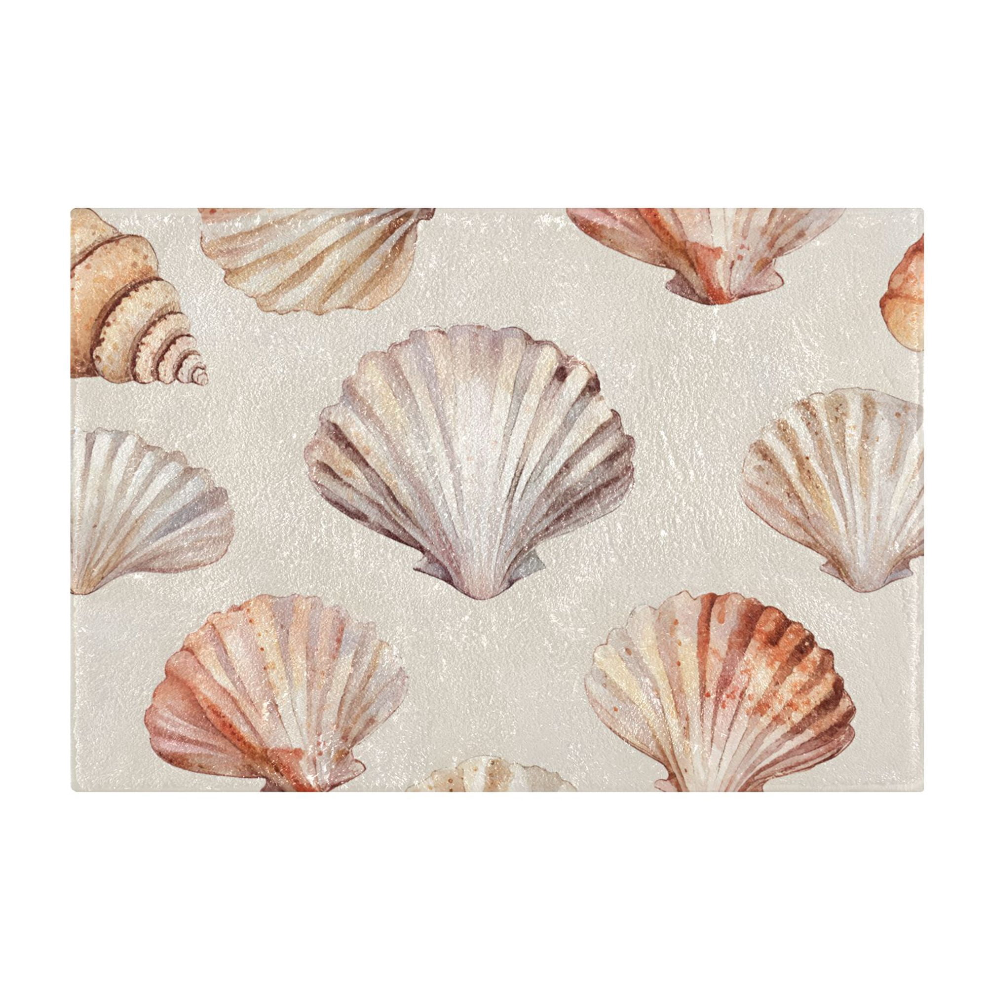 Yayeee Bath Rug for Bathroom Floor Non Slip Rectangle Fluffy Soft Absorbent Mat, 16"x24", Purple Seashell