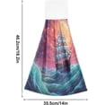 thumbnail image 3 of Ship in Ocean Kitchen Towels, 2PCS Super Soft Absorbent Hanging Hang Towels or Dishcloths, Bathroom Hand Towels 12x17Inches Wash cloth, 3 of 7