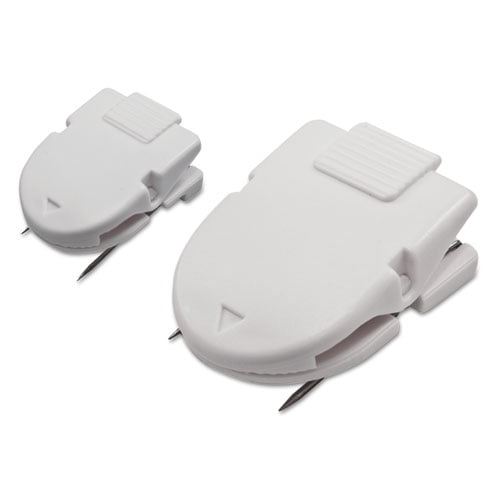 Wall Clips For Fabric Panels, 60 Sheets, White, 10/box | Bundle of 5 Boxes