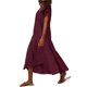 thumbnail image 3 of Vestido Midi Escalonado Vestido informal de línea A para mujer Dobladillo asimétrico Jersey de cintura alta Ropa de playa de verano Cgtredaw Vino Tinto Xxl para Mujer, 3 of 9