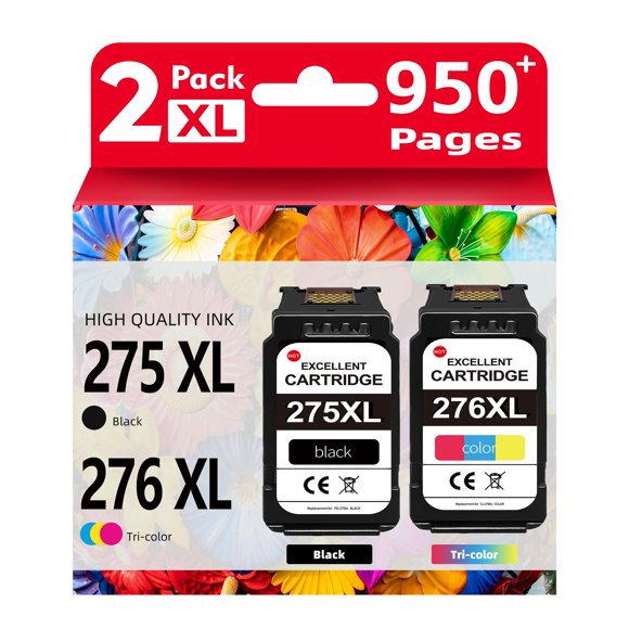 Cartucho de tinta V-Surink 276XL Color y 275XL Black (paquete de 2) Canon