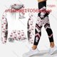 thumbnail image 1 of Sweat à capuche et leggings Hello Kitty pour femme, pantalon de yoga, pantalon de survêtement, mode sport, ensemble imbibé, mignon, 3D, nouveau, 2025, 1 of 4