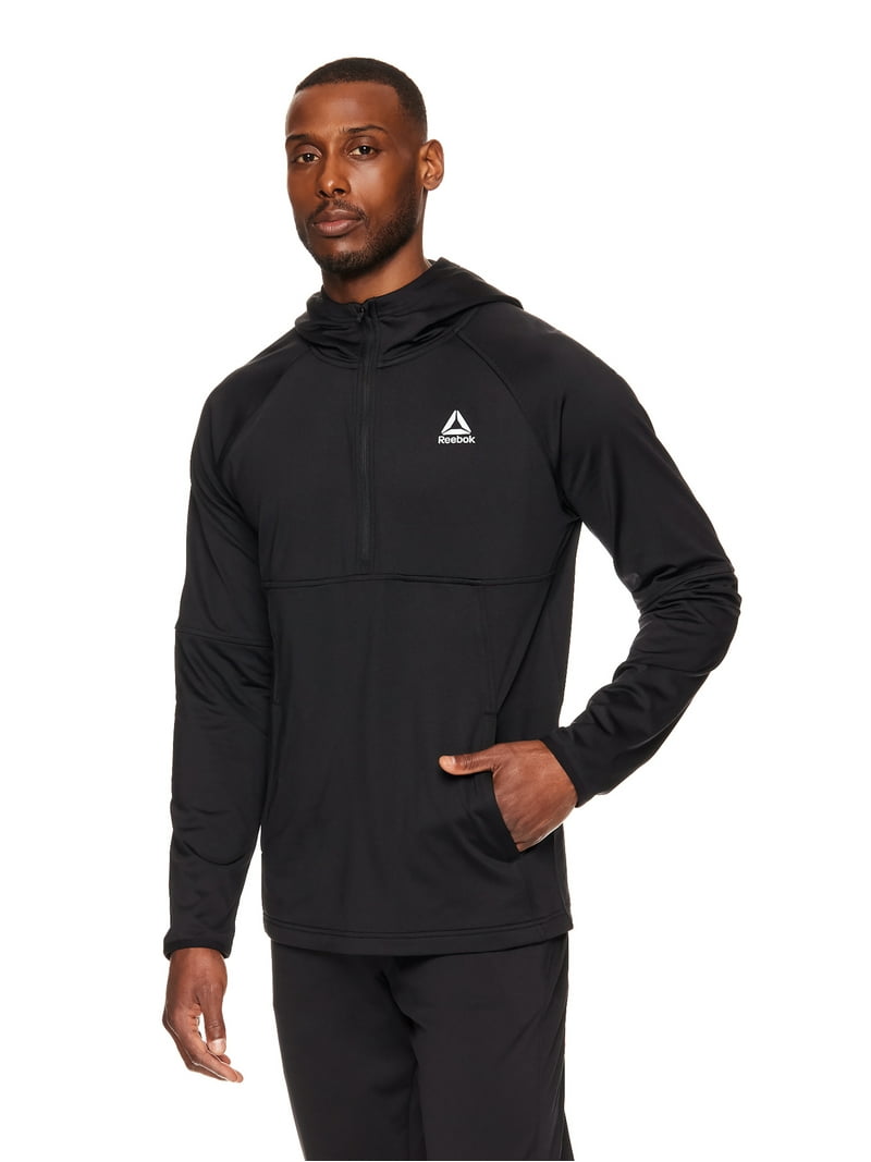 Reebok Men's Recharge 1/2 Zip Hoodie with Pockets, Spacedye