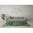 thumbnail image 3 of Ahgly Company Indoor Rectangle Persian Turquoise Blue Traditional Area Rugs, 7' x 9', 3 of 4