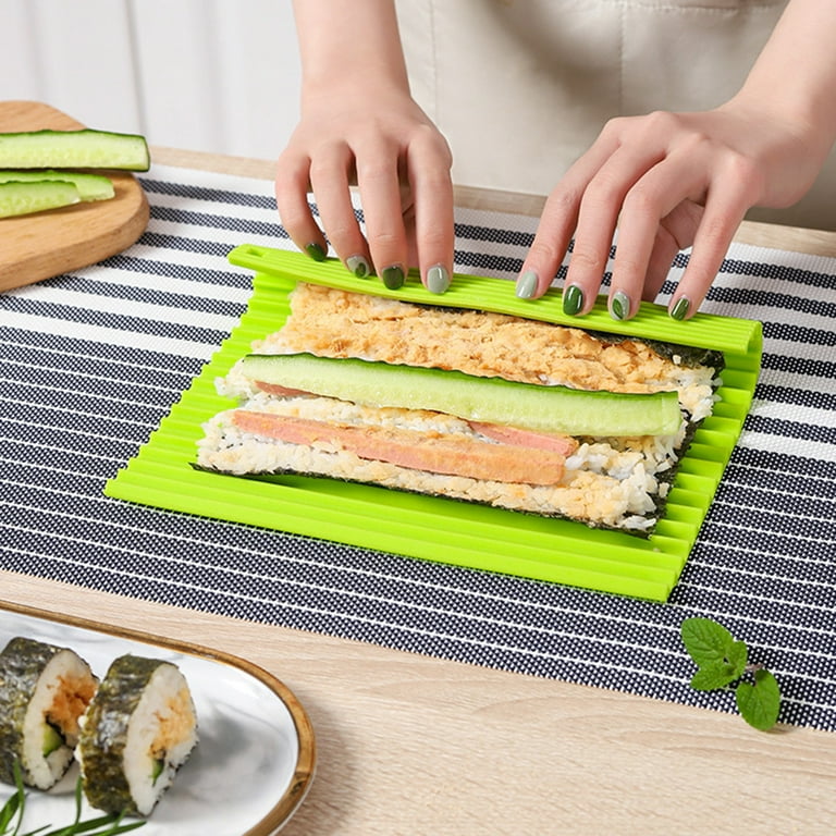 LINASHI Non-stick Sushi Mat Sushi Roller Curtain Professional Grade Silicone  for Even Sushi Rolls Diy Food Rolling Rice Rolling Maker Cake Roll Pad Sushi  