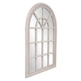 thumbnail image 2 of Tyler Dillion Taupe Wall Mirror with Arched Paneled Window Wood Frame 41"H x 29"W, 2 of 8