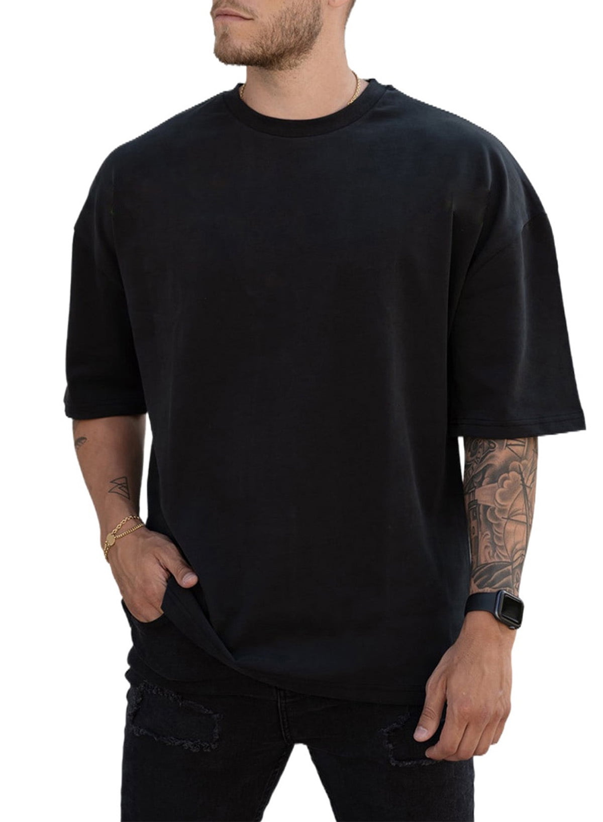 T shirt manches Demi Oversize pour Homme Sidefeel Algeria Ubuy