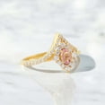 thumbnail image 6 of KANISHKAGEMS&JEWELS 1 Ct Oval peach Morganite Engagement Ring Enhancer Set yellow Gold Plated Silver DiamondCurved Band Set For her, 6 of 9