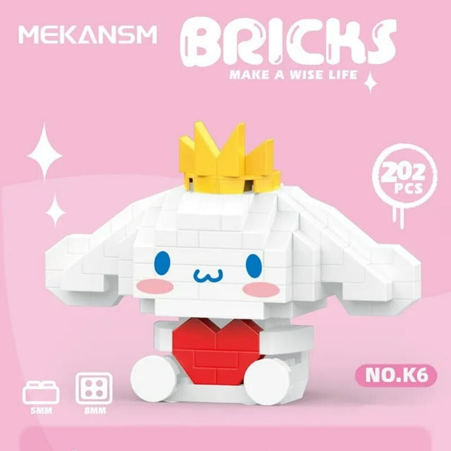 300+ Blocks Cinnamoroll Melody Action Figures cute Mini Bricks Building Blocks Diy Assembly Plastic Model Educational Toy