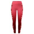 thumbnail image 3 of Gibobby Leggings gluteos deportivo Leggings para mujer Leggings de entrenamiento Pantalones de bloque de color con estampado navideño Leggings elásticos (Rojo, XL), 3 of 5