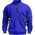 thumbnail image 3 of Vividxx Sweatshirts For Men Fall Winter Stand Collar Half Zipper And Multiple Pockets Comfy Casual, 3 of 4