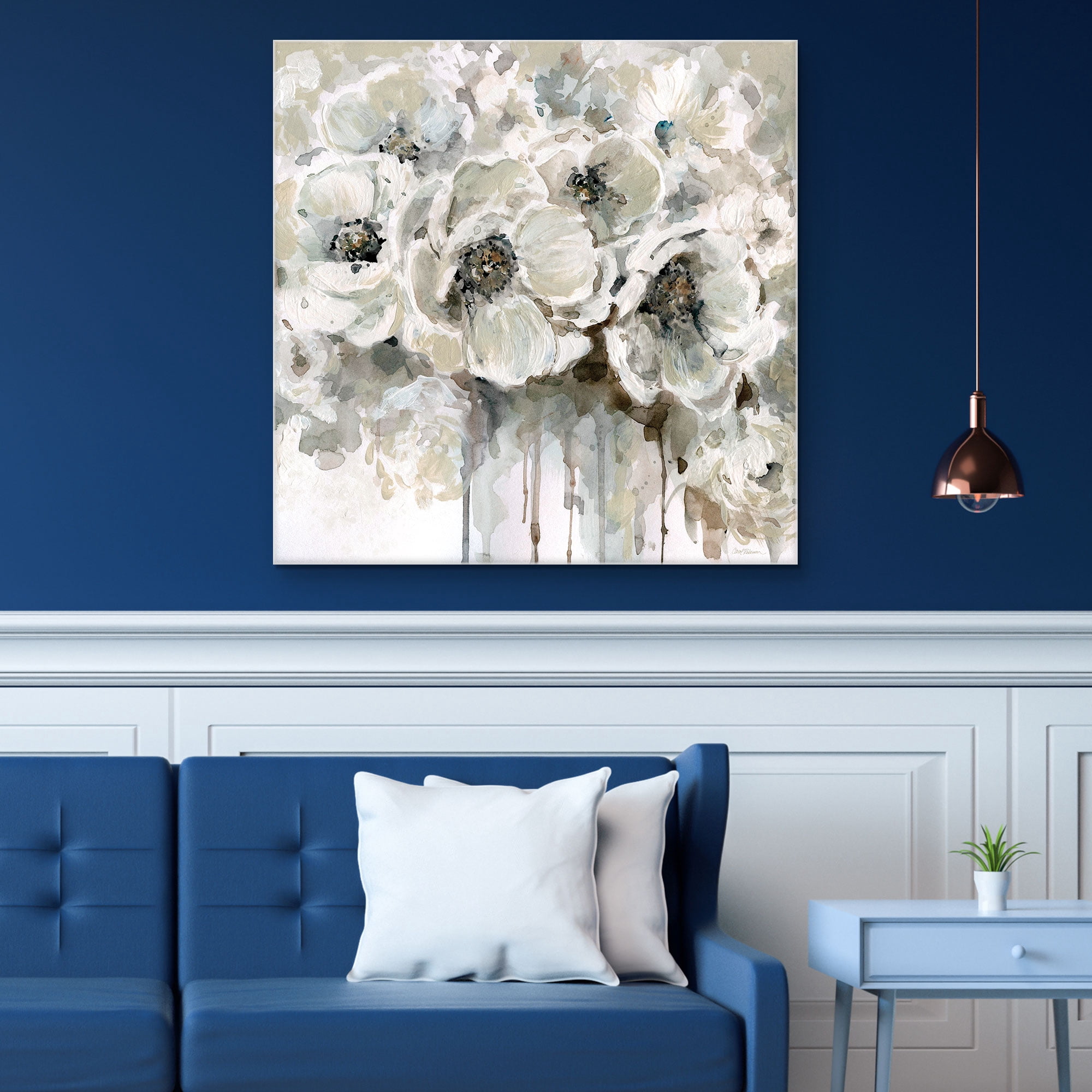 Masterpiece Art Gallery Anemone Quiet Moments by Carol Robinson Canvas Art Print 35" x 35"